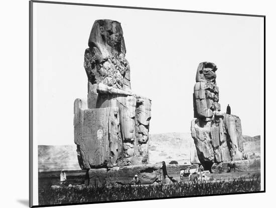 The Colossi of Memnon, Thebes, Egypt, 1860-Francis Frith-Mounted Photographic Print