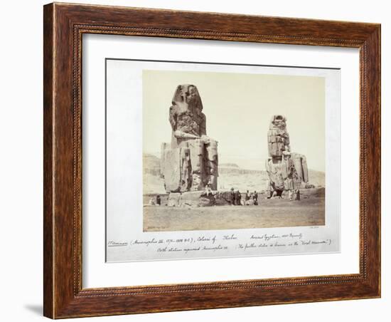 The Colossi of Memnon, Thebes, Egypt, 1862-Francis Bedford-Framed Giclee Print