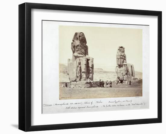 The Colossi of Memnon, Thebes, Egypt, 1862-Francis Bedford-Framed Giclee Print