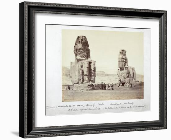 The Colossi of Memnon, Thebes, Egypt, 1862-Francis Bedford-Framed Giclee Print