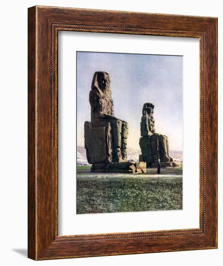 The Colossi of Memnon, Thebes, Egypt, 1933-1934-Donald Mcleish-Framed Giclee Print