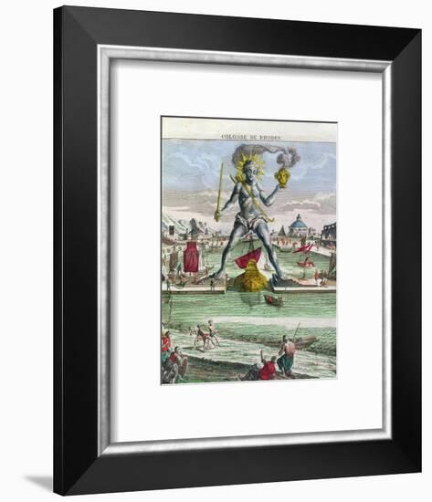 The Colossus of Rhodes, 18th century-Georg Balthasar Probst-Framed Giclee Print