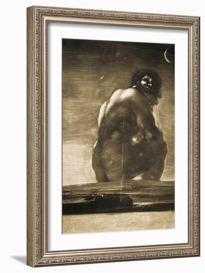The Colossus-Francisco de Goya-Framed Art Print