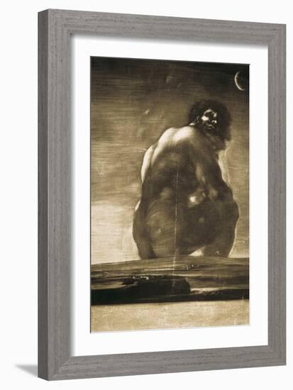 The Colossus-Francisco de Goya-Framed Art Print