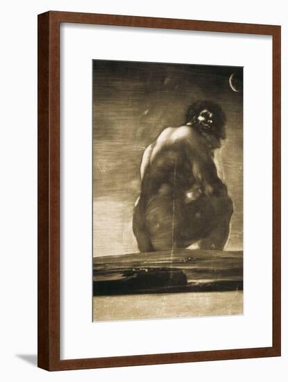 The Colossus-Francisco de Goya-Framed Art Print