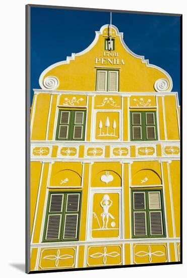 The Colourful Dutch Houses at Sint Annabaai, UNESCO Site, Curacao, ABC Island, Netherlands Antilles-Michael Runkel-Mounted Photographic Print