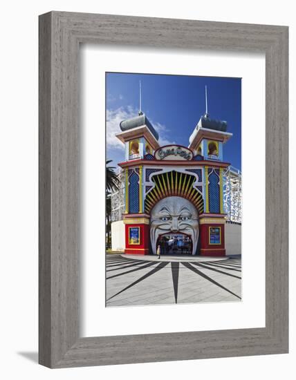 The Colourful Entrance to Luna Park, Saint Kilda, Melbourne, Victoria, Australia.-Cahir Davitt-Framed Photographic Print