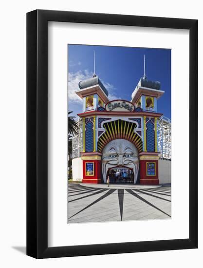 The Colourful Entrance to Luna Park, Saint Kilda, Melbourne, Victoria, Australia.-Cahir Davitt-Framed Photographic Print