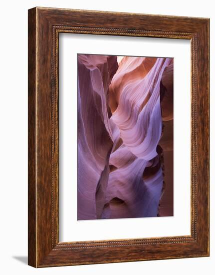 The colourful Navajo sandstone walls of Lower Antelope Canyon-David Tomlinson-Framed Photographic Print