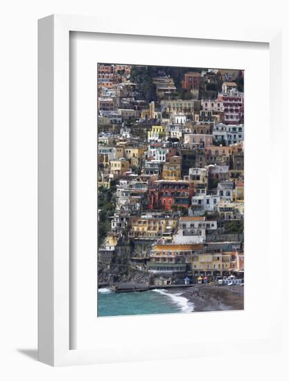 The Colourful Town of Positano Perched-Martin Child-Framed Photographic Print