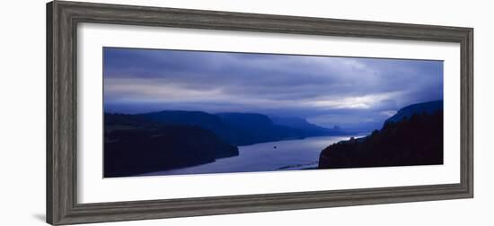 The Columbia River and Gorge on a Stormy Morning, Columbia River Gorge National Scenic Area, Oregon-null-Framed Photographic Print