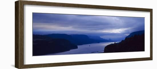 The Columbia River and Gorge on a Stormy Morning, Columbia River Gorge National Scenic Area, Oregon-null-Framed Photographic Print