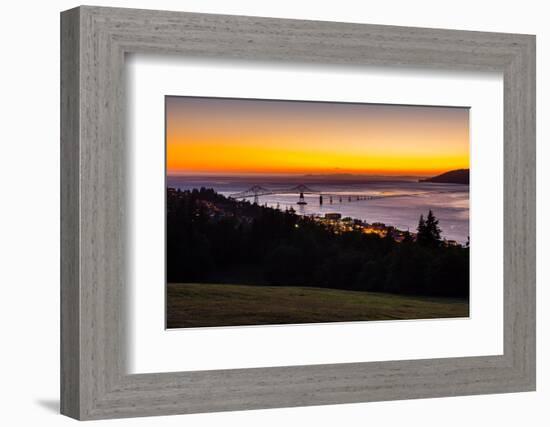 The Columbia River & Astoria, Oregon, USA-Mark A Johnson-Framed Photographic Print