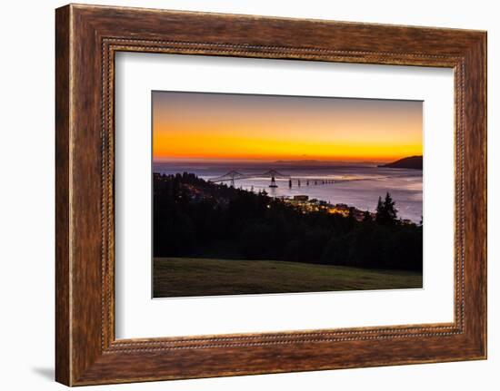 The Columbia River & Astoria, Oregon, USA-Mark A Johnson-Framed Photographic Print