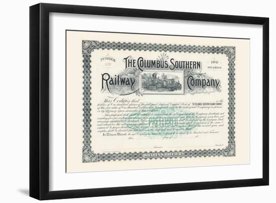 The Columbus Southern Railway Company-null-Framed Art Print