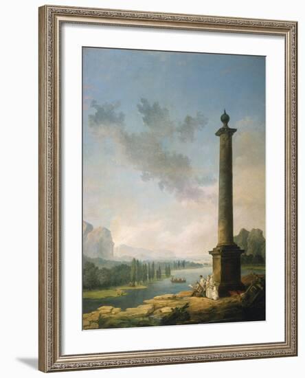 The Column, 1789-Hubert Robert-Framed Giclee Print