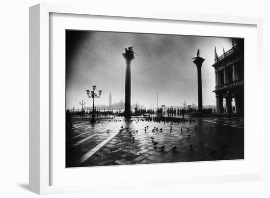 The Columns of St Mark and St Theodore, Piazzetta San Marco-Simon Marsden-Framed Giclee Print