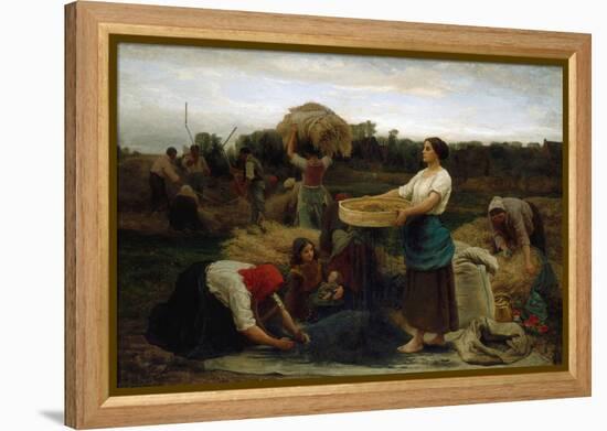 The Colza (Harvesting Rapeseed), 1860-Jules Breton-Framed Premier Image Canvas