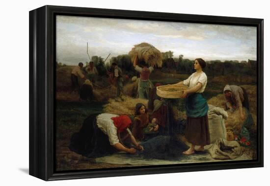 The Colza (Harvesting Rapeseed), 1860-Jules Breton-Framed Premier Image Canvas