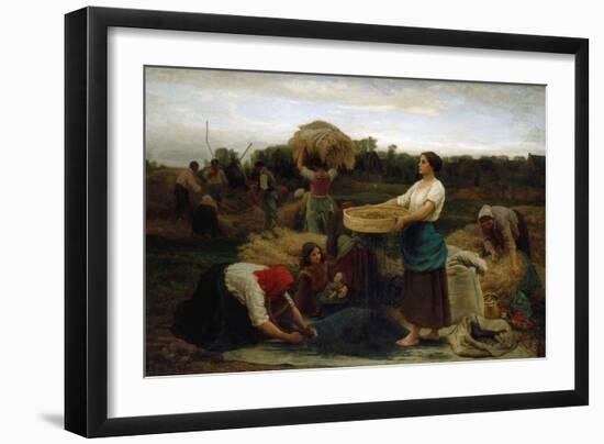The Colza (Harvesting Rapeseed), 1860-Jules Breton-Framed Giclee Print