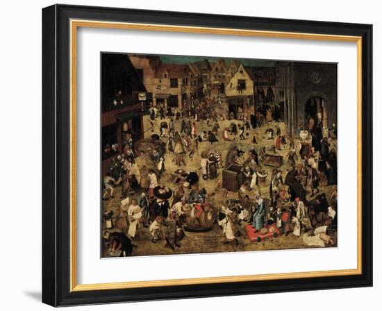 The Combat Between Carnival and Lent, C. 1560-Pieter Brueghel the Younger-Framed Giclee Print