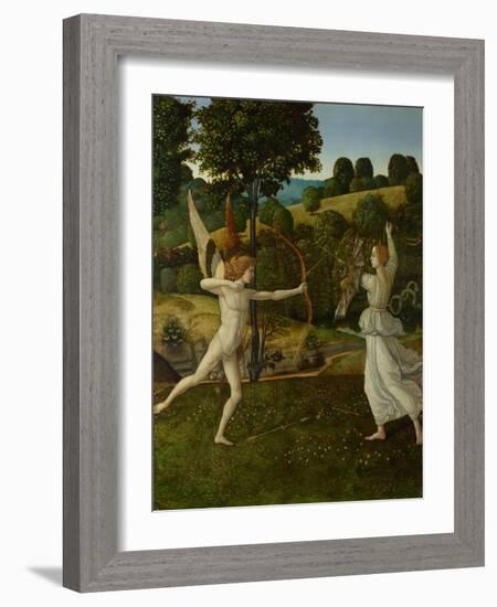 The Combat of Love and Chastity, Between 1475 and 1500-Gherardo di Giovanni del Fora-Framed Giclee Print