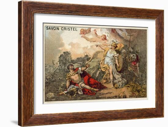 The Combat of Mars and Minerva-Jacques Louis David-Framed Premium Giclee Print