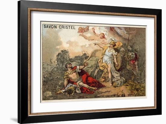 The Combat of Mars and Minerva-Jacques Louis David-Framed Giclee Print