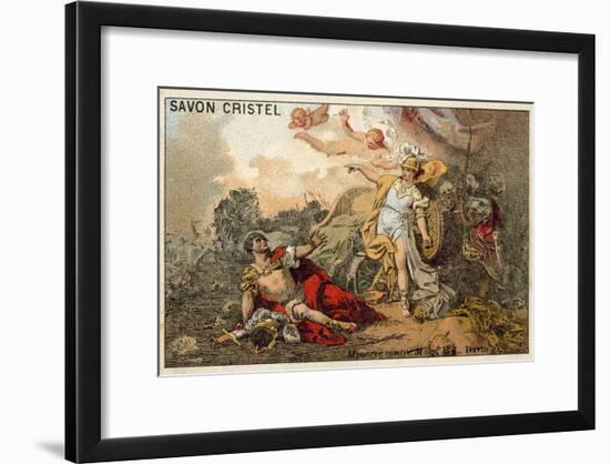 The Combat of Mars and Minerva-Jacques Louis David-Framed Giclee Print