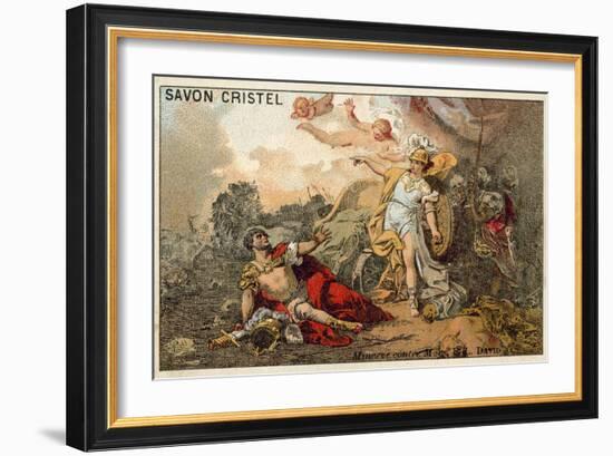 The Combat of Mars and Minerva-Jacques Louis David-Framed Giclee Print