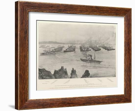 The Combined Mediterranean and Channel Squadrons in Lagos Bay-Henry Charles Seppings Wright-Framed Giclee Print