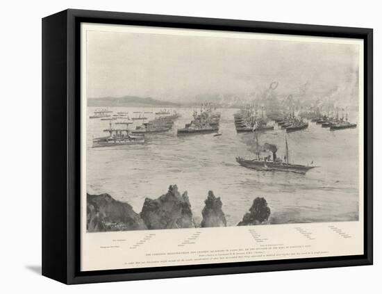 The Combined Mediterranean and Channel Squadrons in Lagos Bay-Henry Charles Seppings Wright-Framed Premier Image Canvas