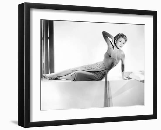 The Come On, Anne Baxter, in a Gown by Edith Head, 1956-null-Framed Photo