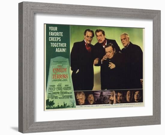 The Comedy of Terrors, 1964-null-Framed Art Print