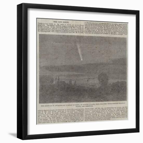 The Comet as it Appeared on Tuesday Evening-null-Framed Giclee Print