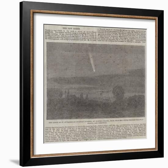 The Comet as it Appeared on Tuesday Evening-null-Framed Giclee Print