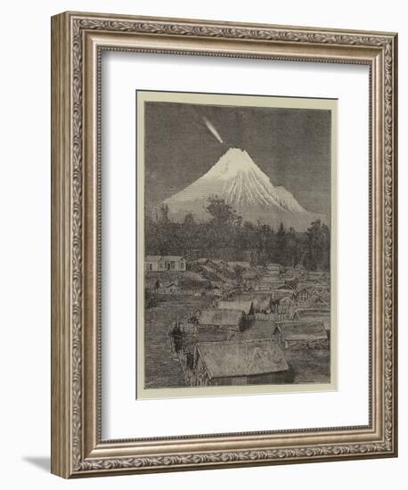 The Comet Seen over Mount Egmont, New Zealand-null-Framed Giclee Print