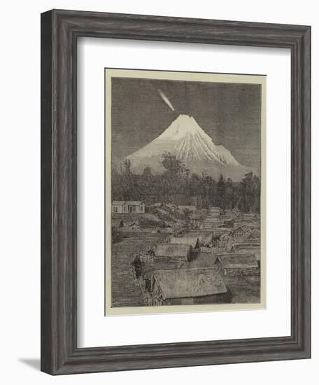 The Comet Seen over Mount Egmont, New Zealand-null-Framed Giclee Print