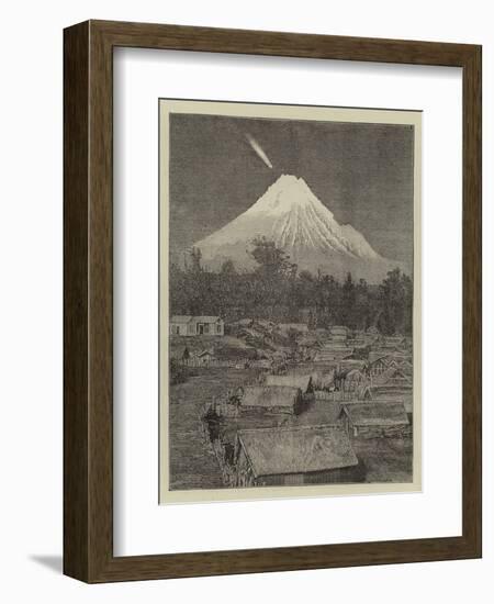 The Comet Seen over Mount Egmont, New Zealand-null-Framed Giclee Print