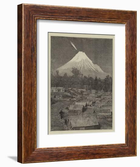 The Comet Seen over Mount Egmont, New Zealand-null-Framed Giclee Print