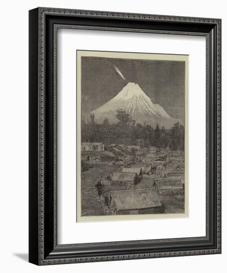 The Comet Seen over Mount Egmont, New Zealand-null-Framed Giclee Print