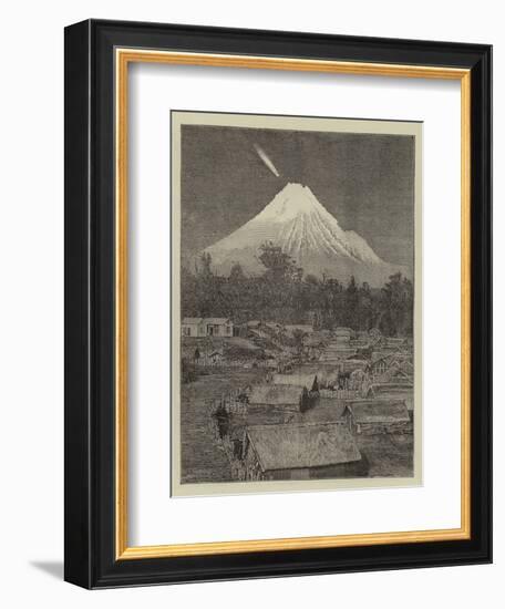 The Comet Seen over Mount Egmont, New Zealand-null-Framed Giclee Print