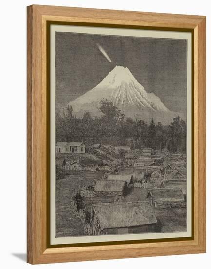 The Comet Seen over Mount Egmont, New Zealand-null-Framed Premier Image Canvas