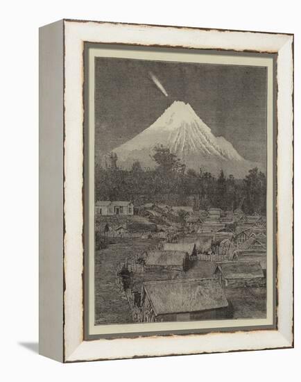 The Comet Seen over Mount Egmont, New Zealand-null-Framed Premier Image Canvas