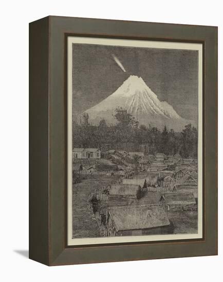 The Comet Seen over Mount Egmont, New Zealand-null-Framed Premier Image Canvas
