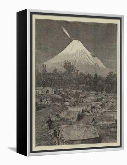 The Comet Seen over Mount Egmont, New Zealand-null-Framed Premier Image Canvas