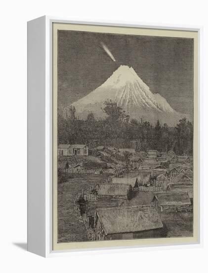 The Comet Seen over Mount Egmont, New Zealand-null-Framed Premier Image Canvas