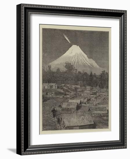 The Comet Seen over Mount Egmont, New Zealand-null-Framed Giclee Print