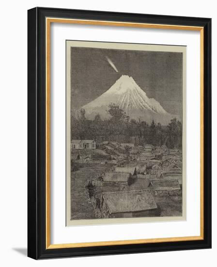 The Comet Seen over Mount Egmont, New Zealand-null-Framed Giclee Print