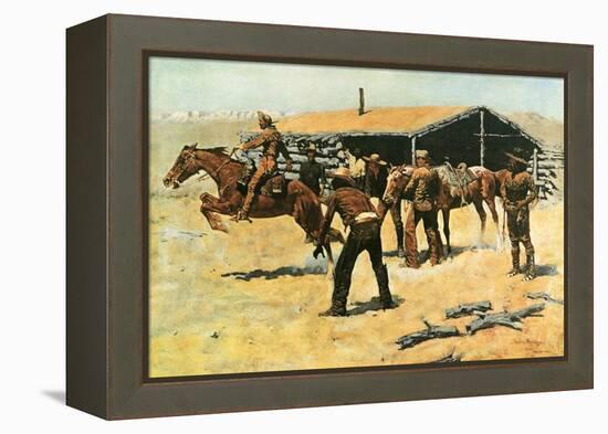 The Coming and Going of the Pony Express-Frederic Sackrider Remington-Framed Stretched Canvas